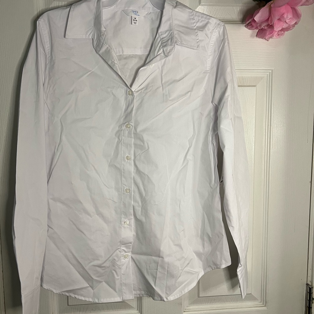 White button down blouse